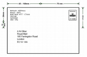 Royal Mail Mailmark Large Letter Return Address