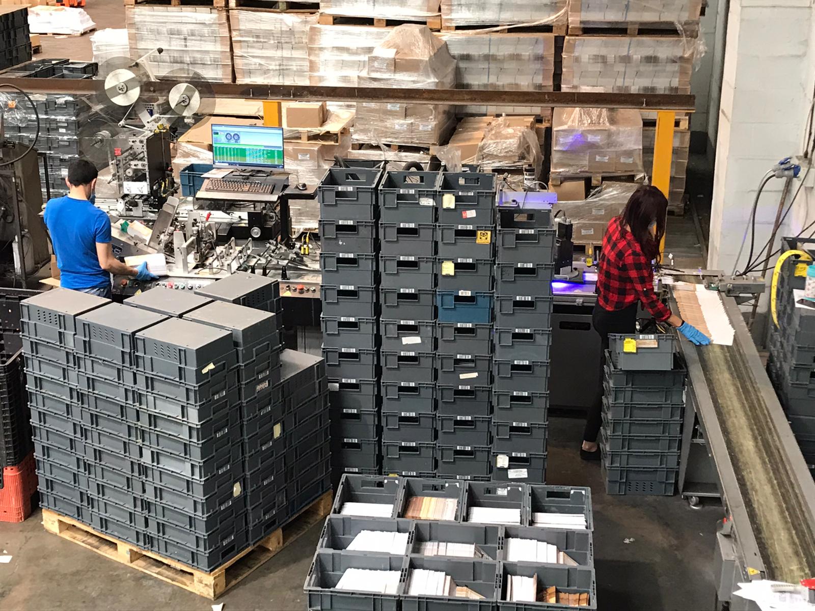 OKA June 2020 postcard mailing in production